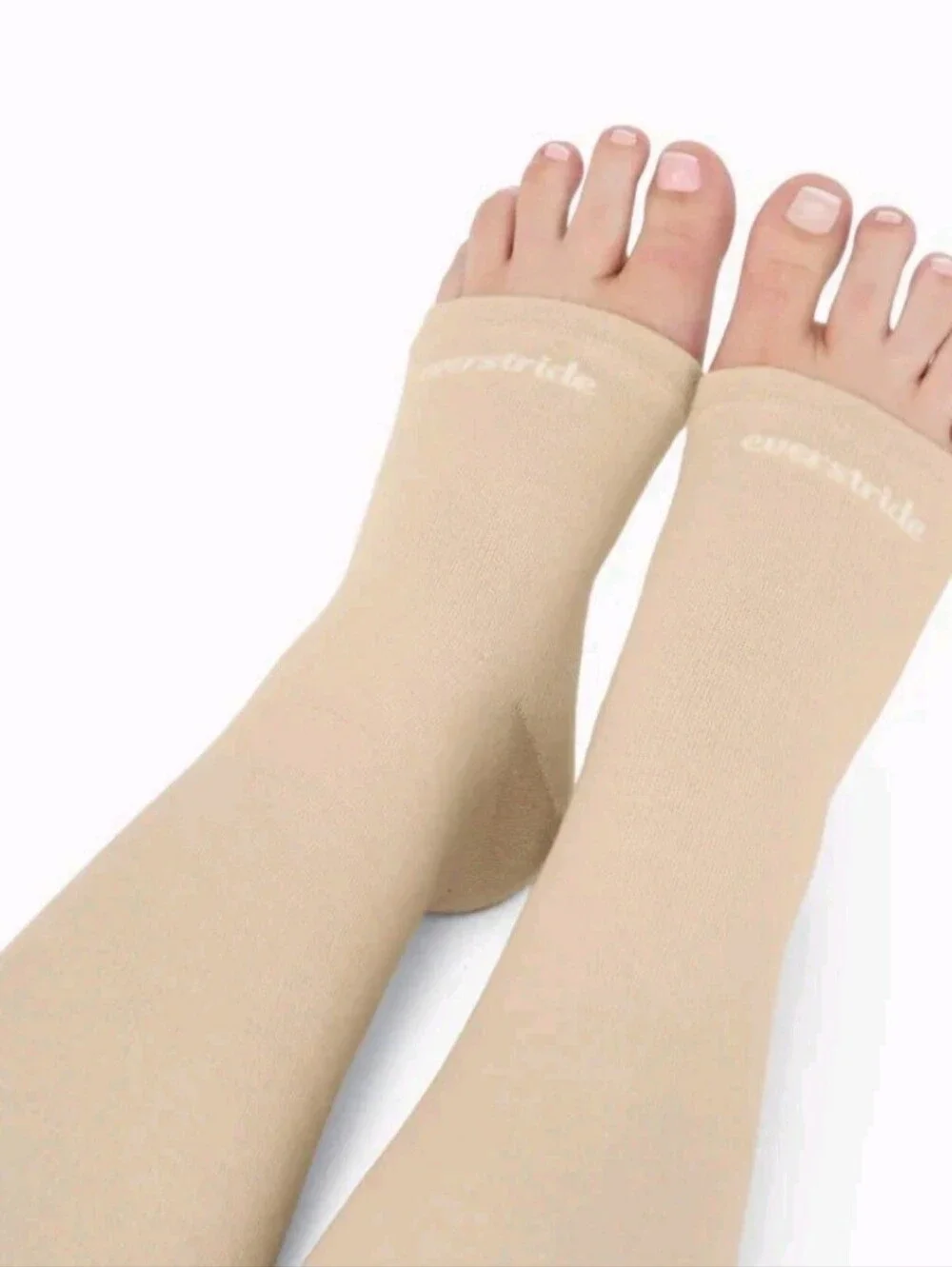 Womens Everstride Wide Calf Nylon Compression Socks XL 4 Pair Beige Black Navy